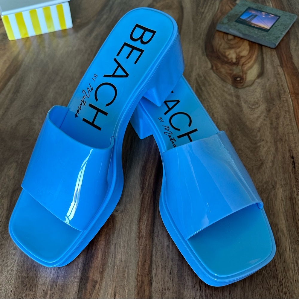 Coconuts by Matisse Blue Slide Sandals Nordstrom size 9 Barbie shoes light blue